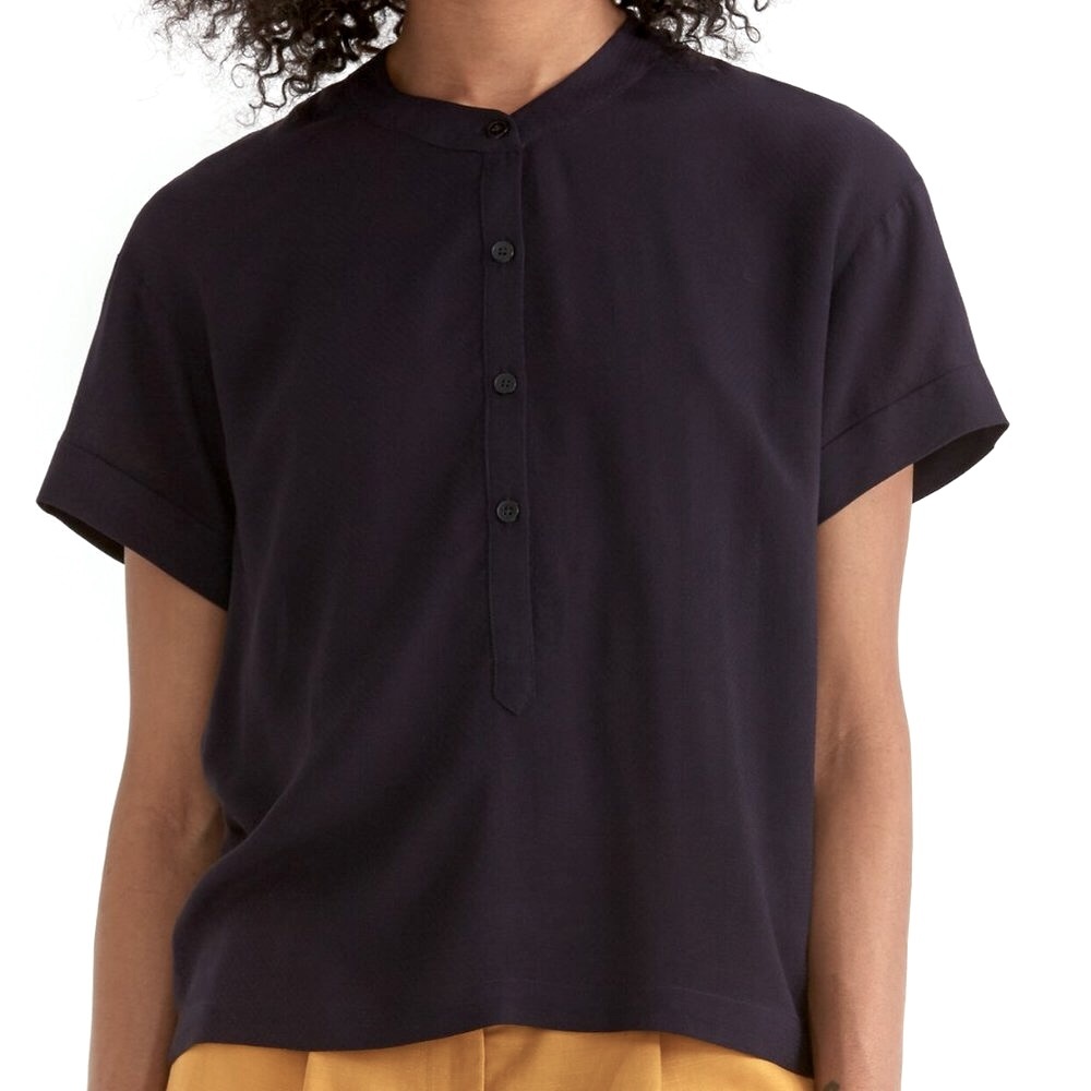 Frank And Oak Textured Viscose Button-Up